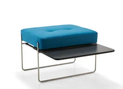 signet Beistelltisch und Hocker eckig blau