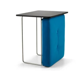 signet Beistelltisch und Hocker eckig blau