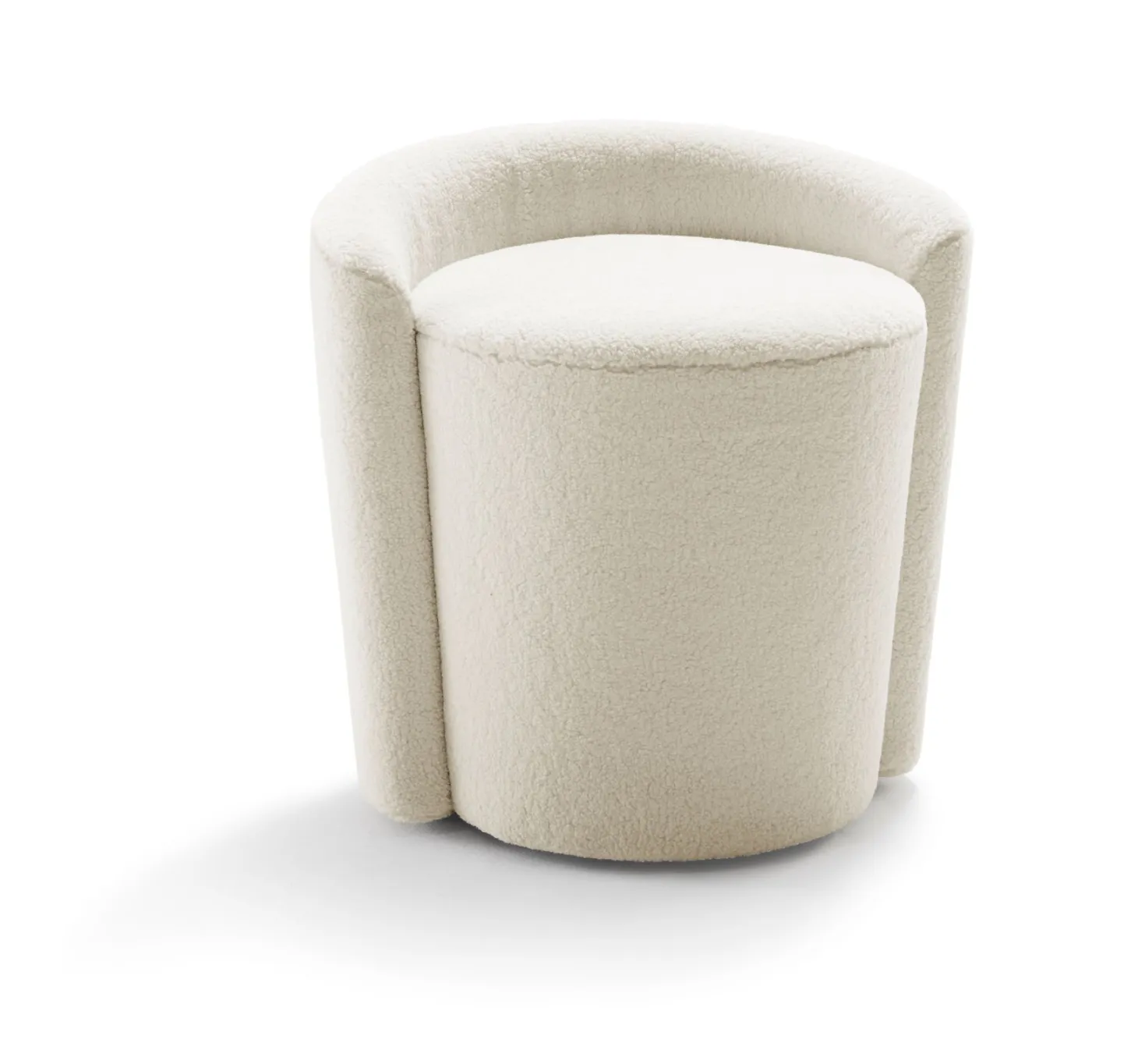 signet Cruise Sitzhocker mit niedriger Lehne Poodlestoff