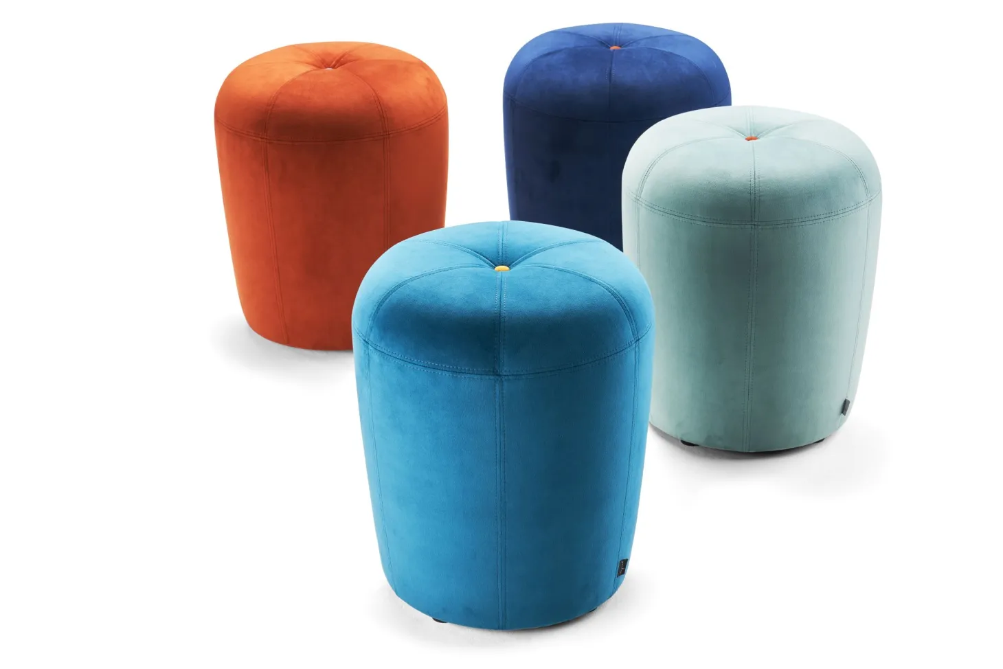 signet Zapallo Runder Sitzhocker Dunkelblau