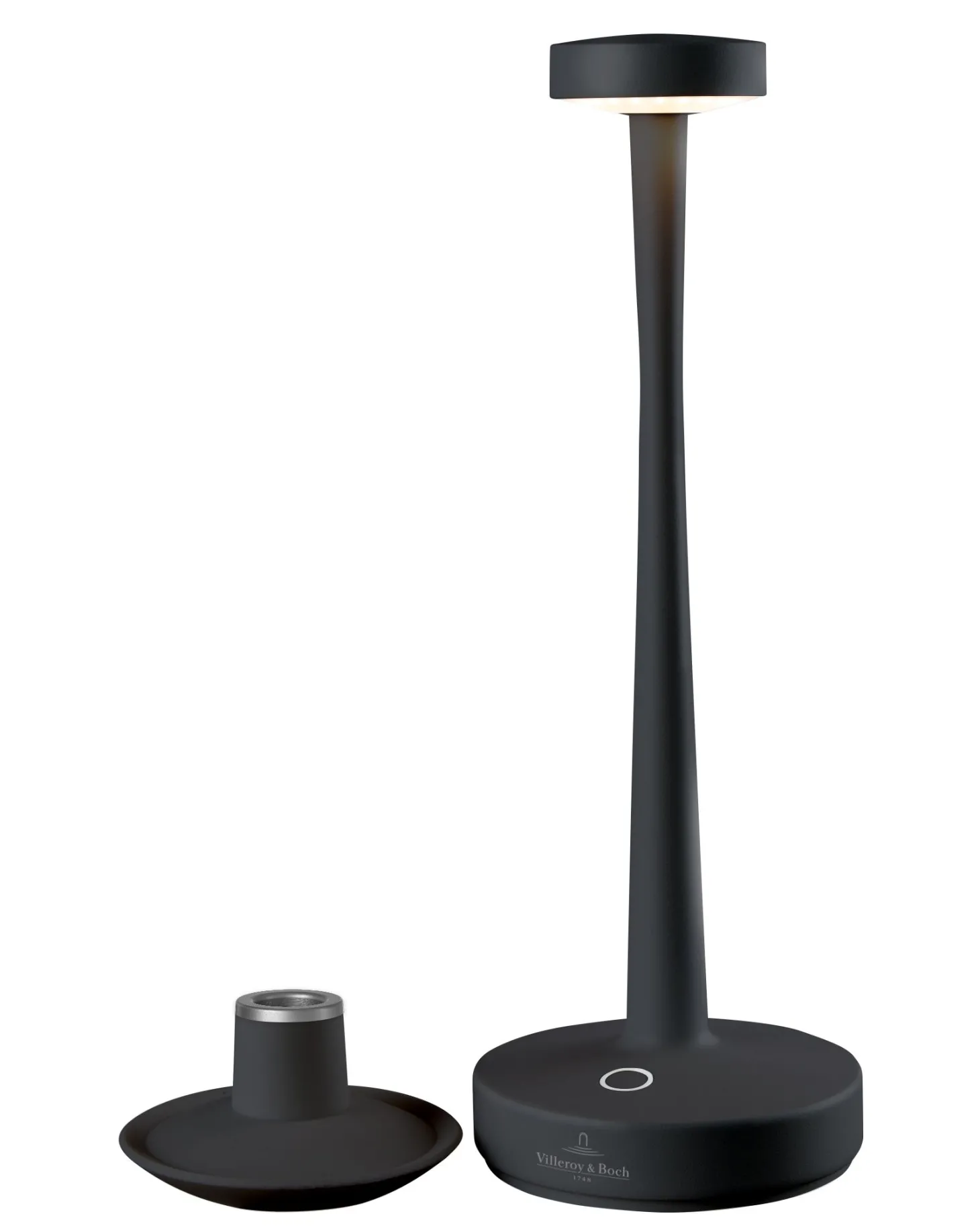 Sompex AARHUS Outdoorleuchte mit Kerzenständer schwarz