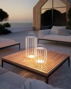 Sompex Akku-Laterne Outdoor LED Bangkok, weiß 50 cm