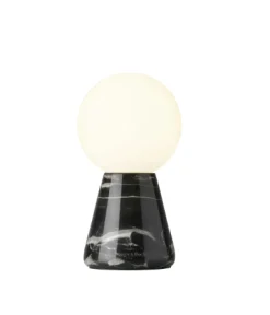 Sompex CARRARA - schwarze Marmor Tischleuchte 13 cm