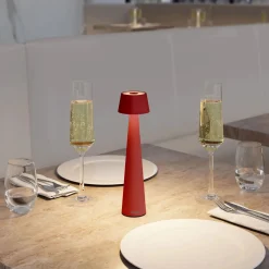 Sompex Mono Outdoortischleuchte mit Touchdimmer rot