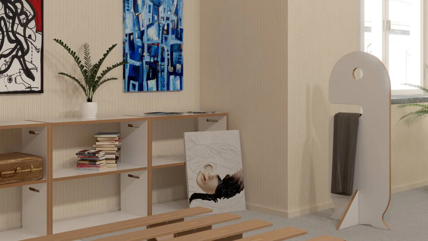 Tojo Dienerle Kleiderdiener weiß