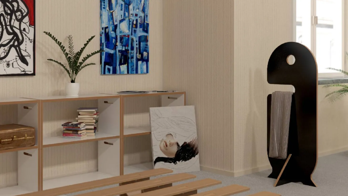 Tojo Dienerle Kleiderdiener weiß