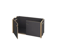 Tojo Hochstapler Regalelement Anbaumodul mit Türen anthrazit