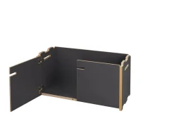 Tojo Hochstapler Regalelement Anbaumodul mit Türen anthrazit