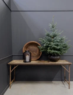 Trademark Living Glasvase Steve mit Rechteck-Muster Grau