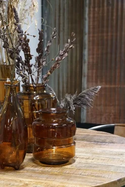 Trademark Living Glasvase Noel Dunkelbrauner Bernstein