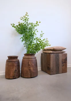 Trademark Living Große Holzvase, natur