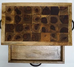 Trademark Living Holzschneidebrett Food mit funktioneller Schublade