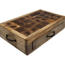 Trademark Living Holzschneidebrett Food mit funktioneller Schublade