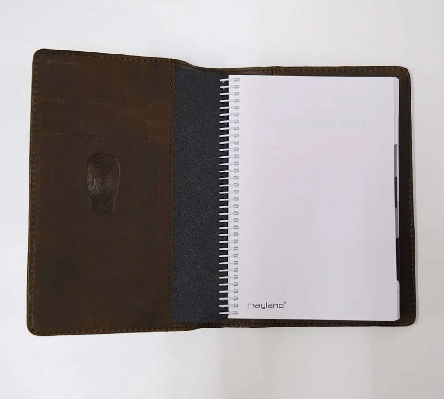 Trademark Living Manu Lederumschlag dunkelbraun