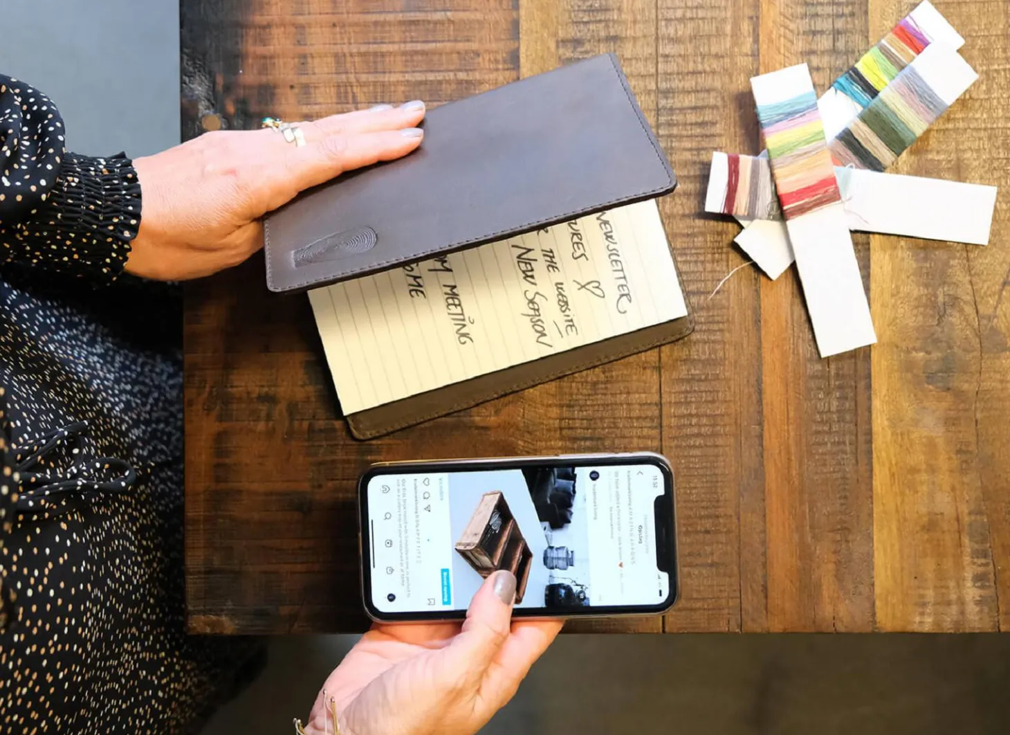 Trademark Living Manu Lederumschlag dunkelbraun