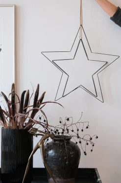 Trademark Living Stern mit Lederschnur, Eisen Ø 52 cm