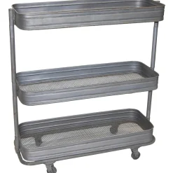 Trademark Living Vega Eisenrollwagen- Zink