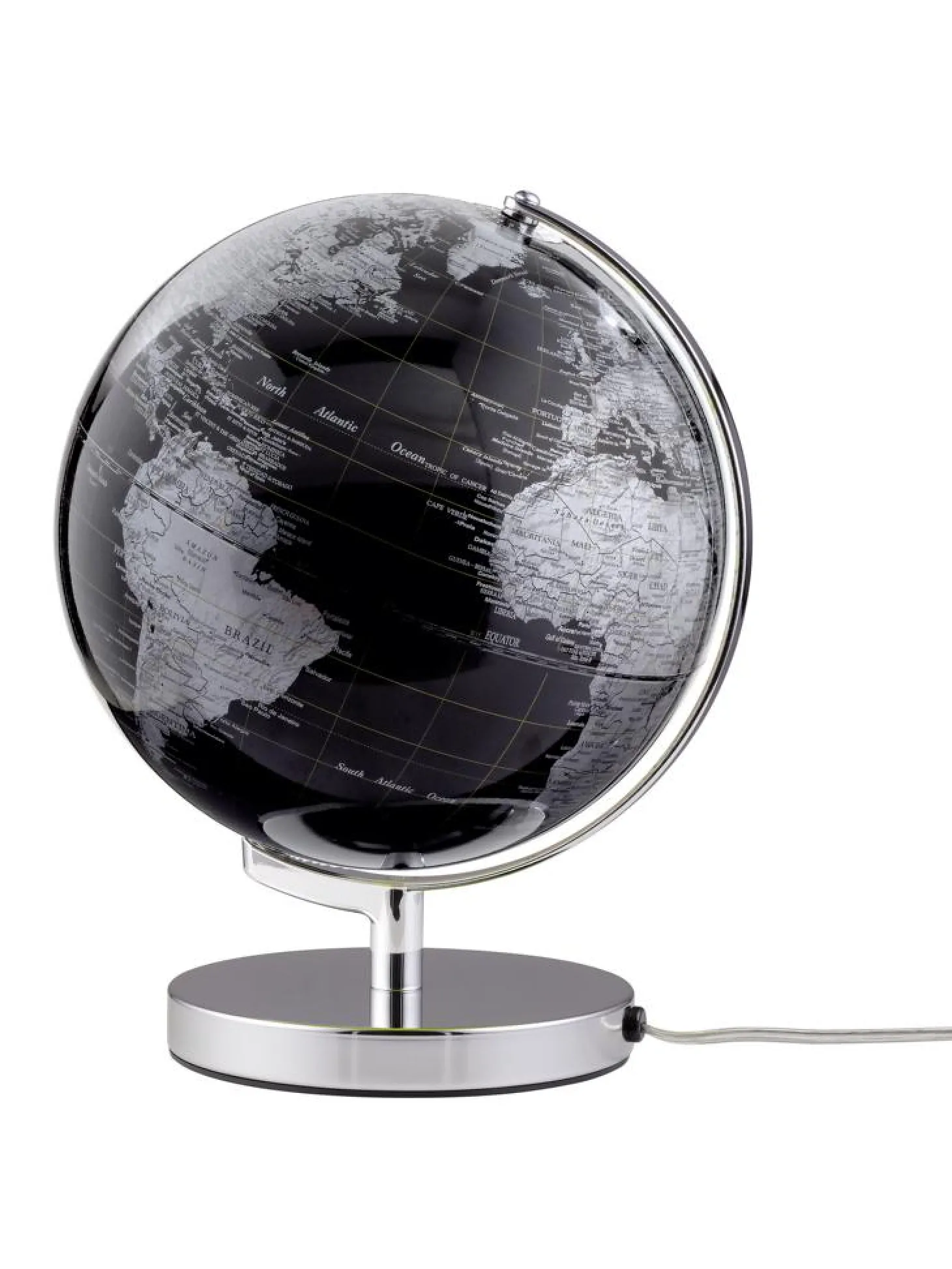 TROIKA Globus mit Licht Terra Black Light