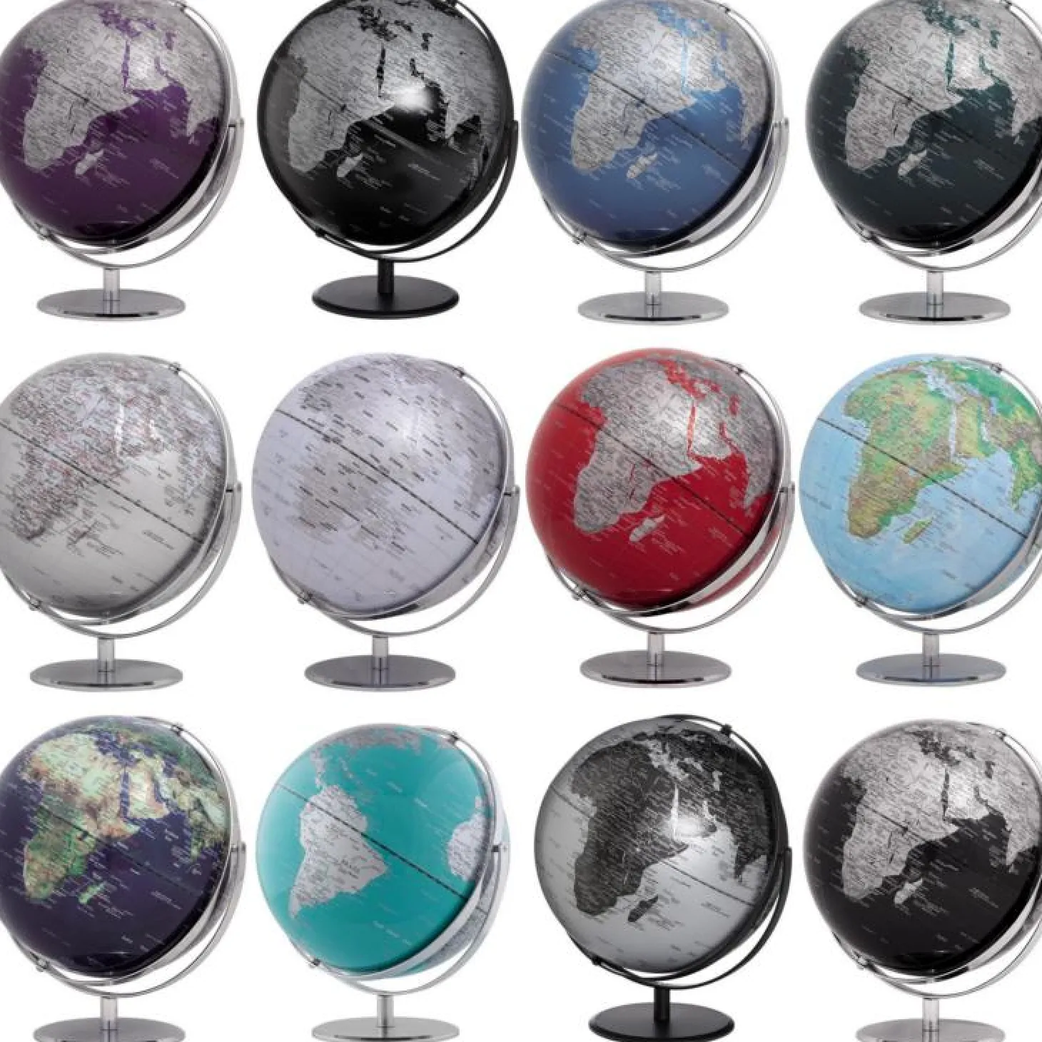 TROIKA Globus Saturn silber, matt