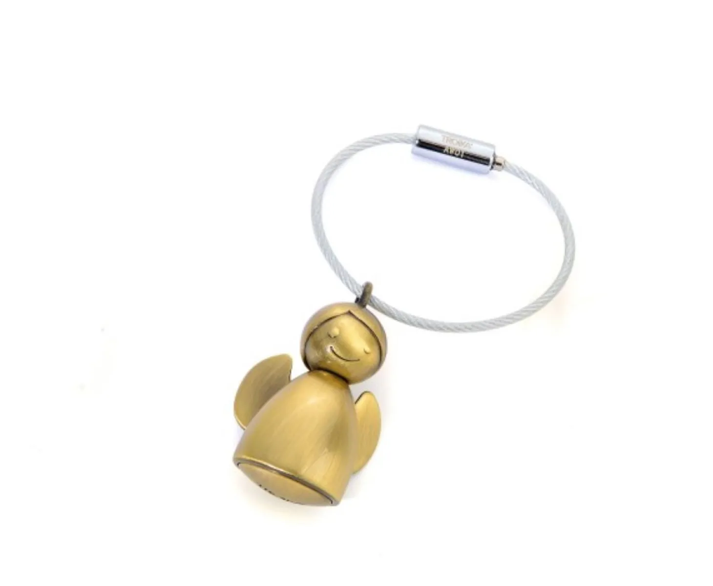 TROIKA Schlüsselanhänger - Schutzengel, matt antikgold