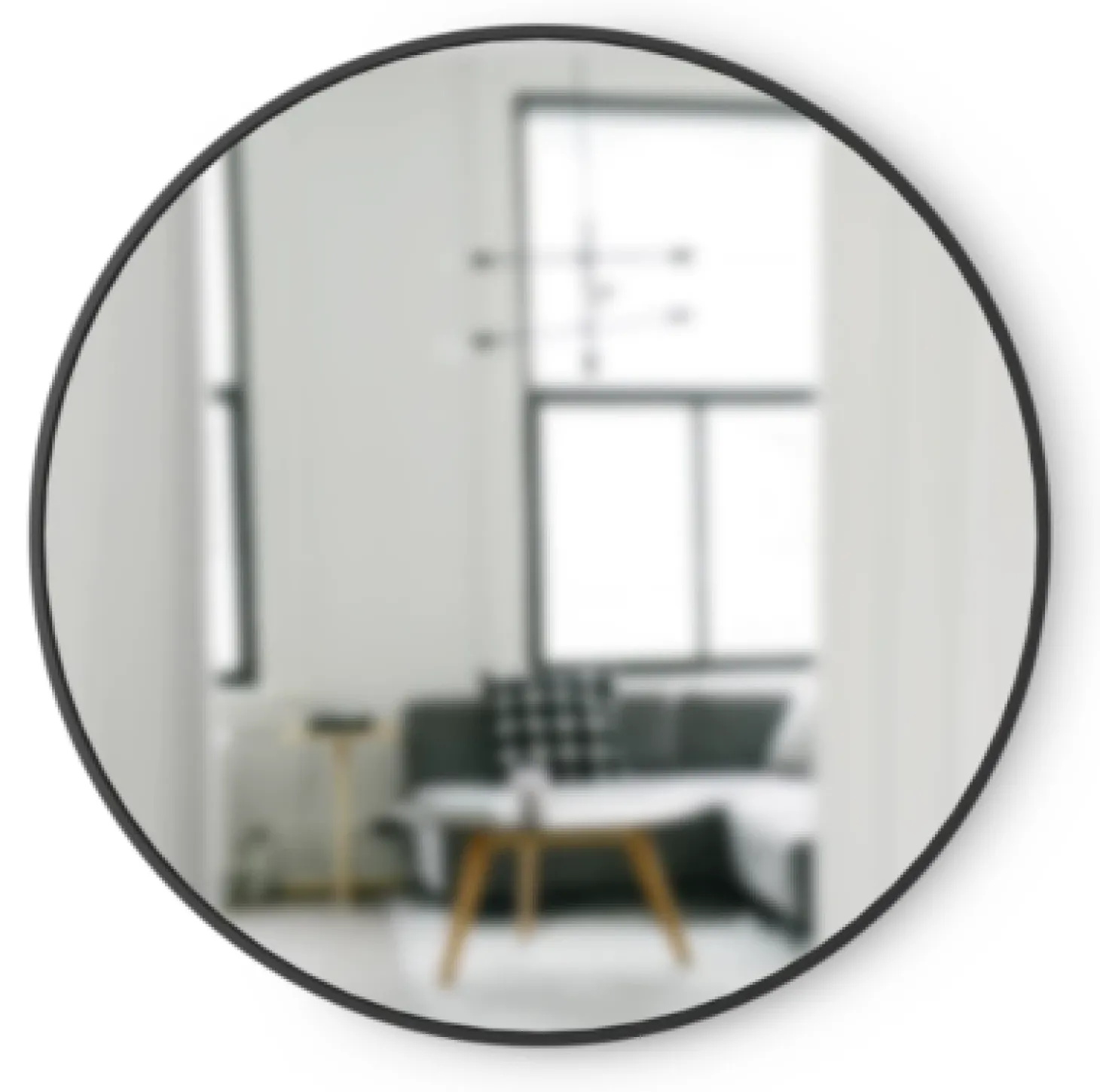 Umbra Hub Wall Spiegel schwarz Ø 94 cm