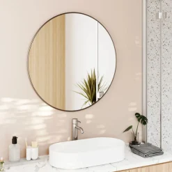 Umbra Hubba Wall Spiegel, metallic titanium Ø 86cm