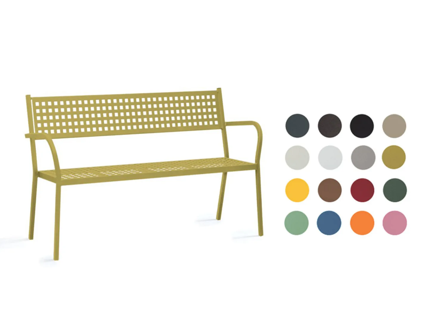 vermobil Bank mit Armlehne Alice CU - curry