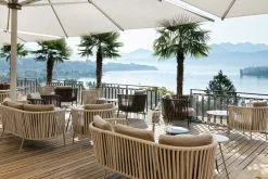 vermobil Daisy Rope Outdoor Lounge Sessel - rostfreier Stahl schlamm, taupe