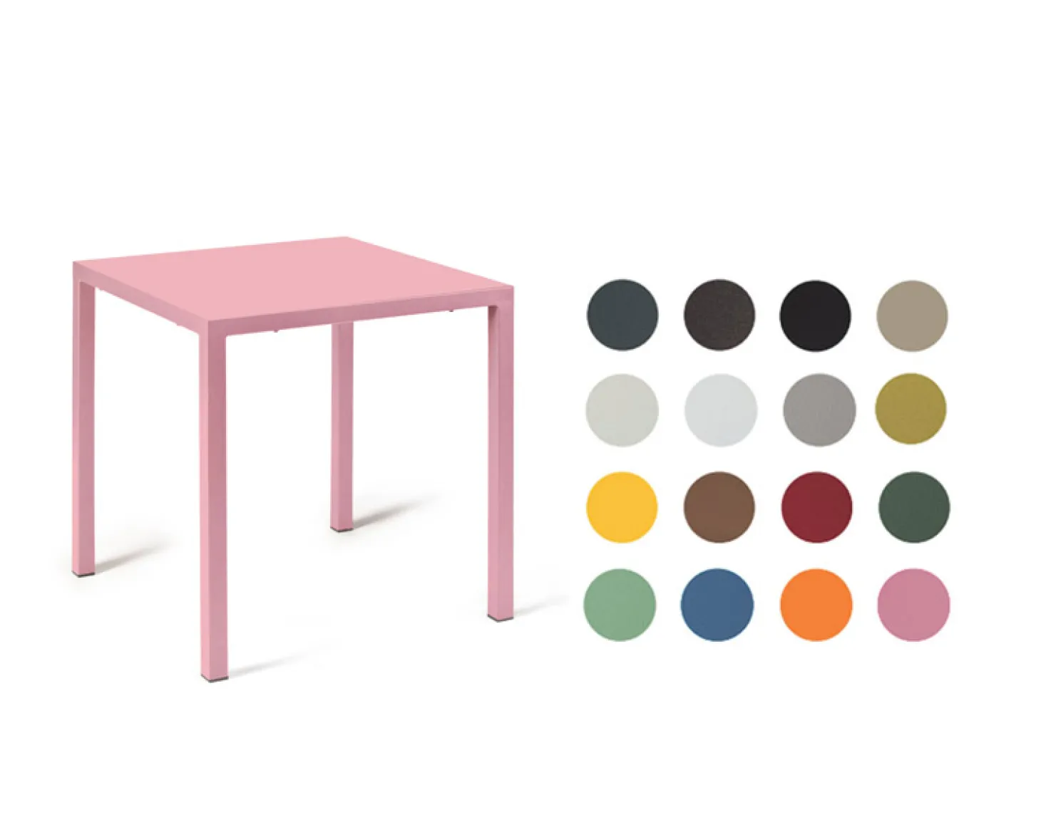 vermobil Gartentisch Quatris 70x70x75 cm rot