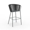 vermobil In- und Outdoor Barstuhl Daisy Rope - modernes Design dunkelgrau