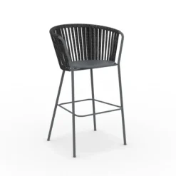 vermobil In- und Outdoor Barstuhl Daisy Rope - modernes Design dunkelgrau