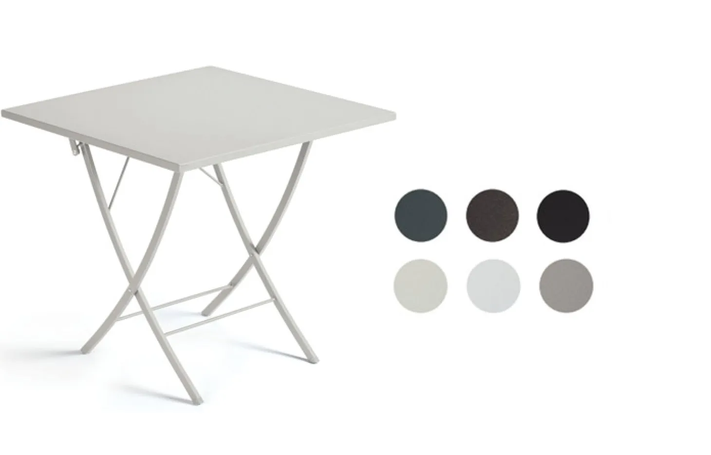 vermobil Kleiner Gartentisch Vegas 80x80 cm cm bronze