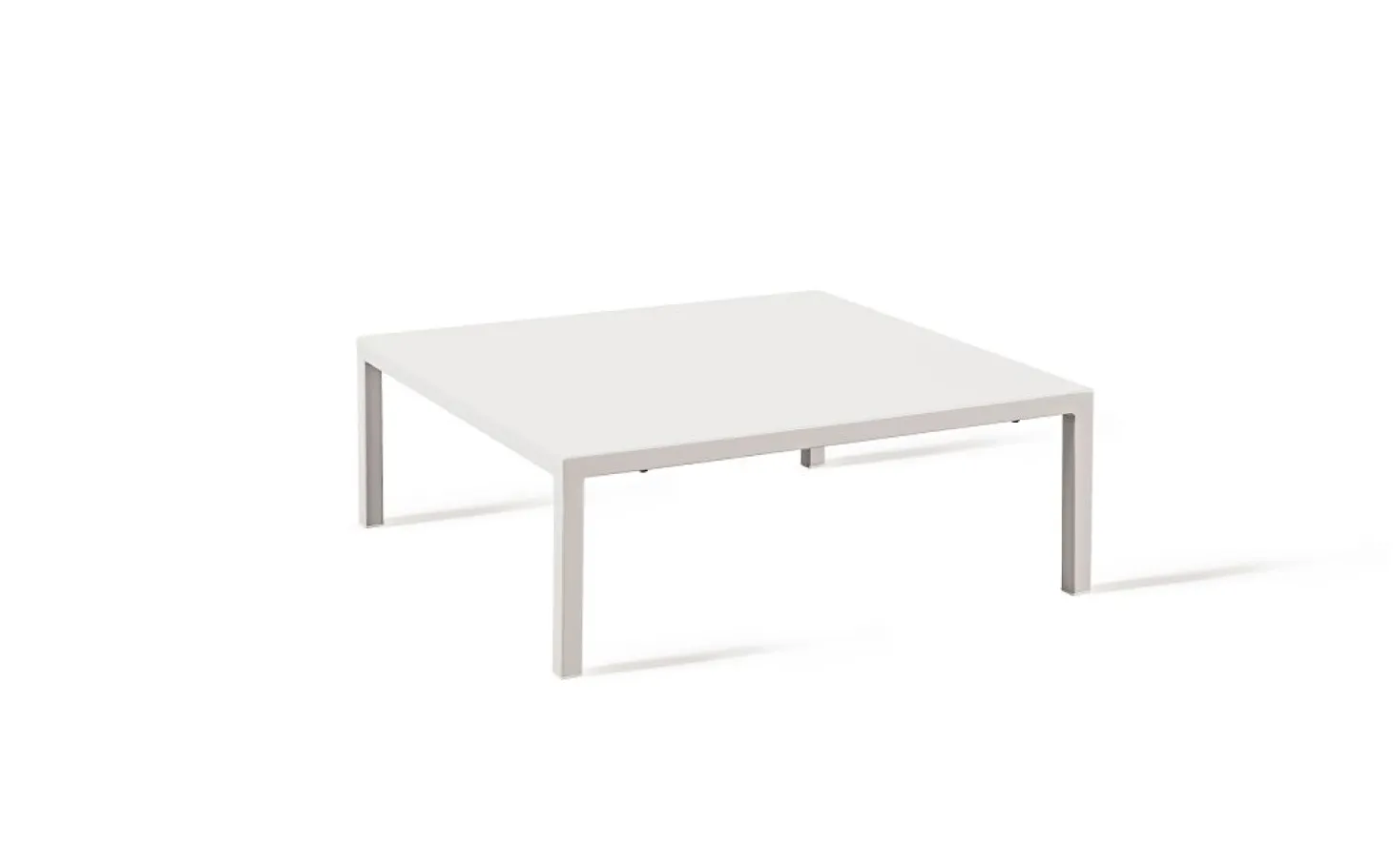 vermobil Loungetisch Quatris 80x60x30 cm weiß