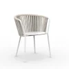 vermobil Outdoor Armlehnsessel Daisy Rope matt weiß