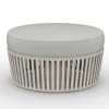 vermobil Outdoor Puff/Hocker Daisy Rope matt weiß, grau-grigio