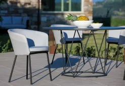 vermobil Outdoor Tisch Daisy Ø 130 cm schwarz NE