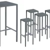 vermobil Set Bartisch mit 4 Barhockern Seaside antik grau