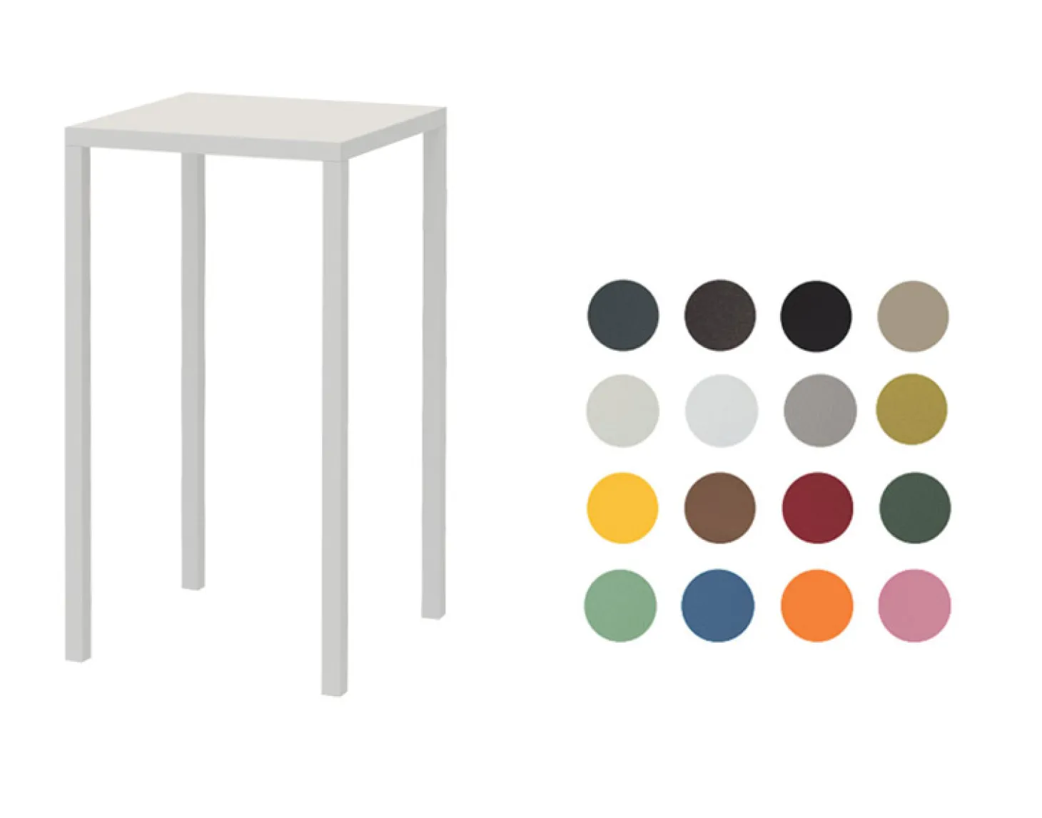 vermobil Stehtisch Quatris 60x60x110h rot