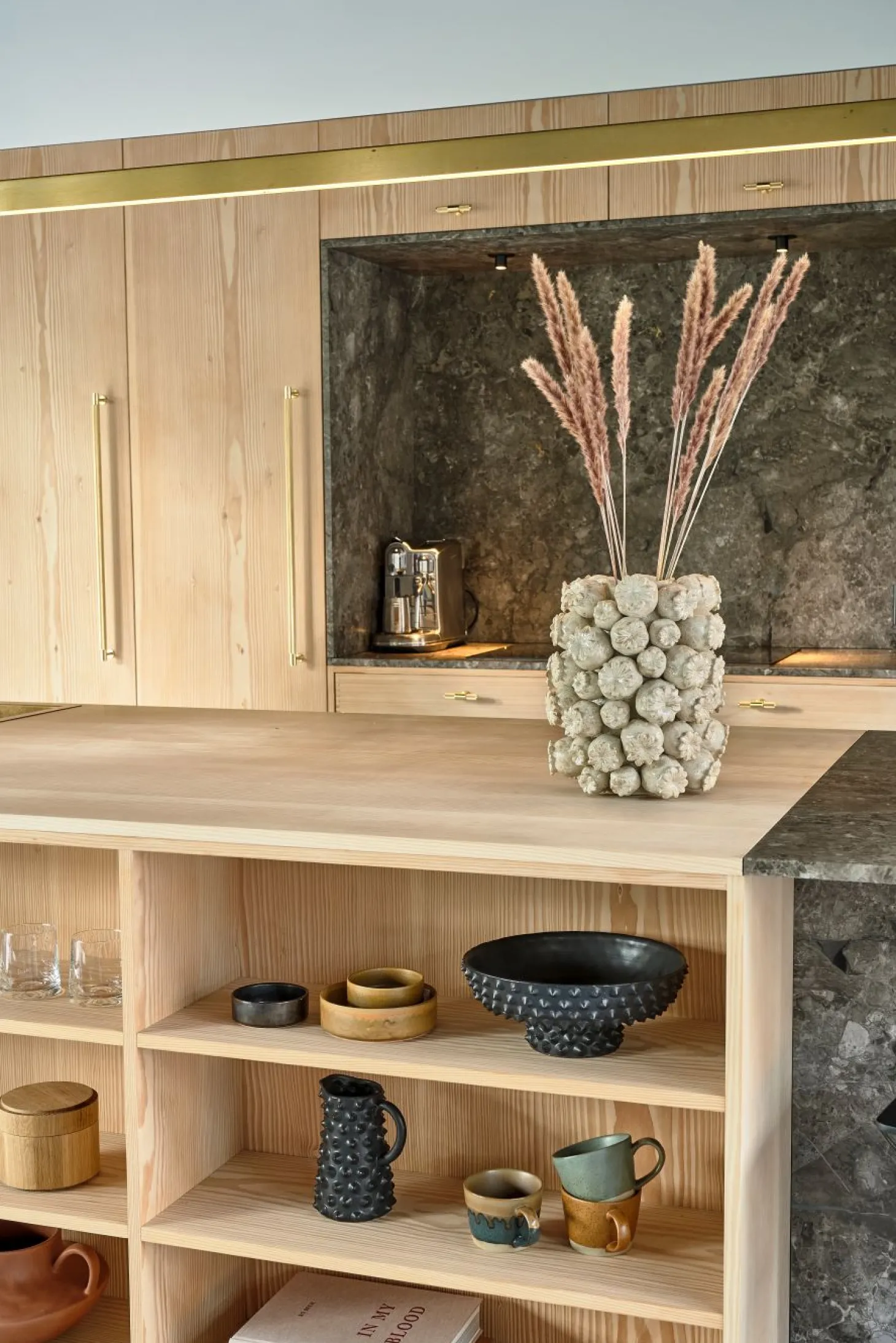 Villa Collection Vase/Übertopf Elha Steingut Ballad Blau