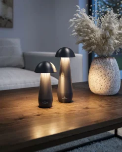 Villeroy & Boch MODENA Akku-Tischleute - Pilzlampe 16 cm anthrazit