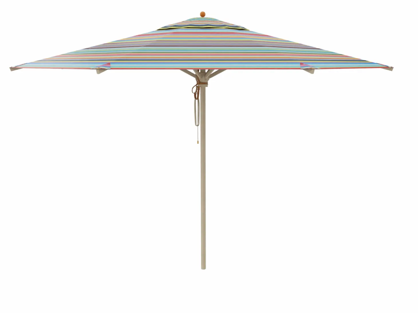 Weishäupl Hochwertiger Sonnenschirm Ø 350 cm Klassiker Multicolor mit Flaschenzug