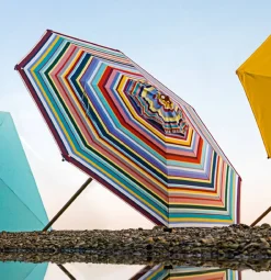 Weishäupl Hochwertiger Sonnenschirm Klassiker Ø 300 cm Multicolor mit Knickmechanismus