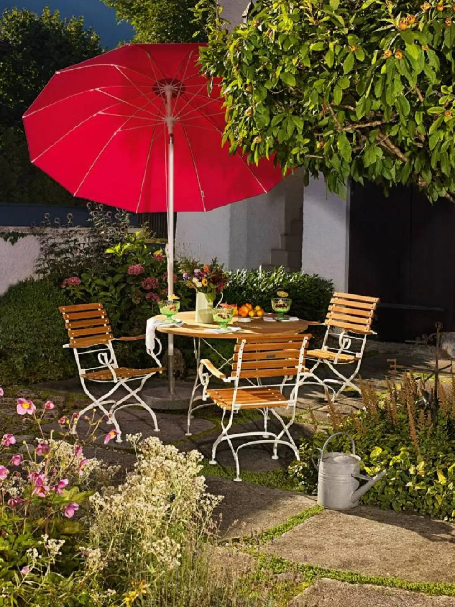 Weishäupl Outdoor Sessel Classic weiß, Belattung gerade