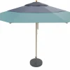Weishäupl Schirm Klassiker Breeze Ø350 cm Marine/Taubenblau/Wasserblau mit Flaschenzug, Ohne Knickmechanismus