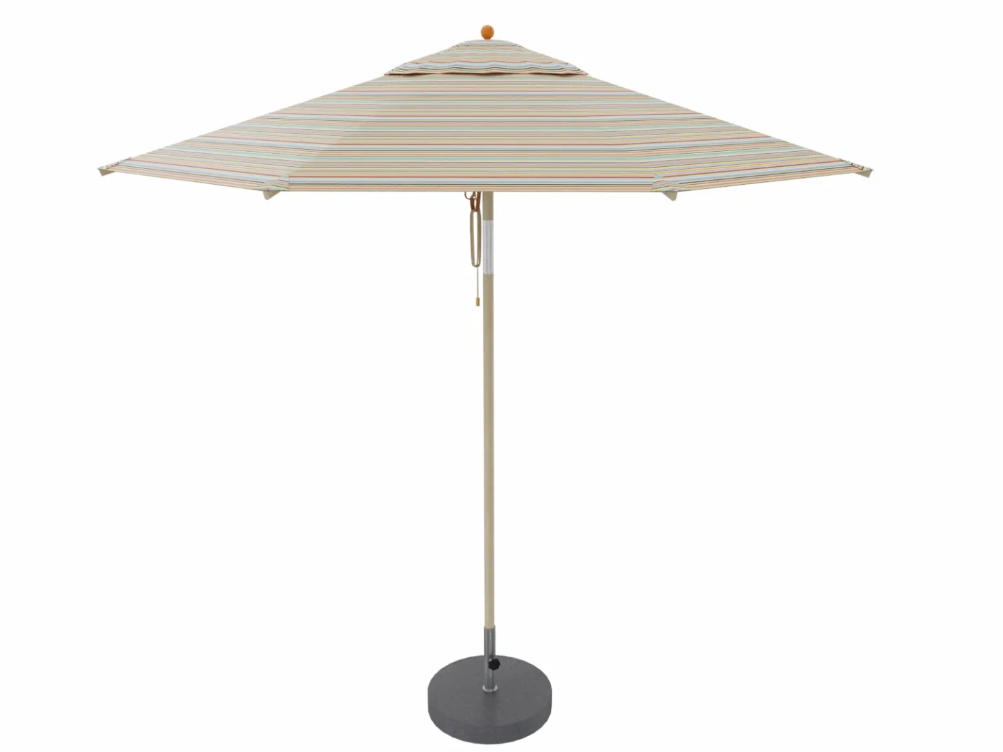 Weishäupl Schirm Klassiker Acryltuch multicolor mini Ø 250 cm, Knickmechanismus & Flaschenzug