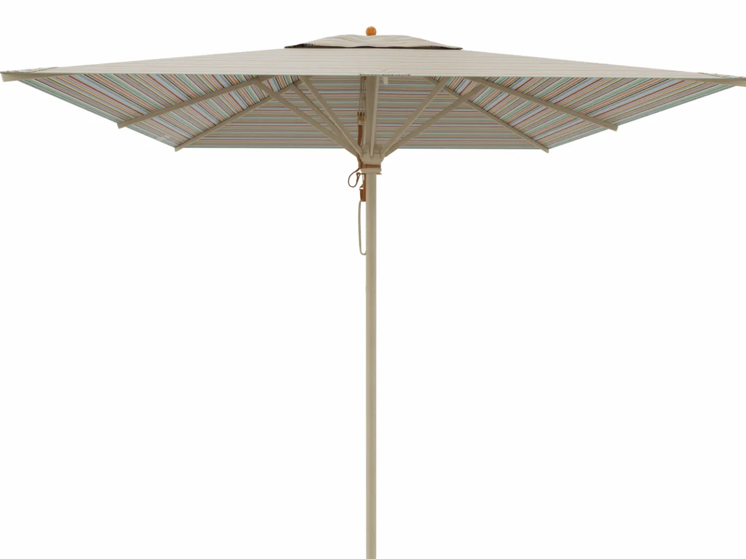 Weishäupl Schirm Klassiker 250 x 250 cm Acryltuch Multicolor mini mit Flaschenzug