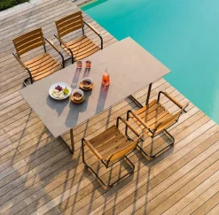 Weishäupl Sessel Prato Edelstahl Belattung Teak