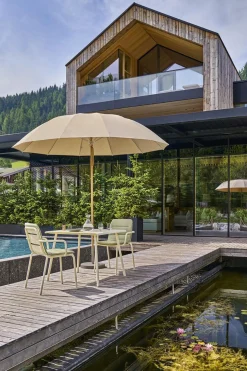 Weishäupl Sonnenschirm mit Knickmechanismus Ø 240 cm, Farbe Natur