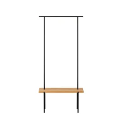 weld & co Garderobe Eiche 01 S 90 x 40 x 190 schwarz