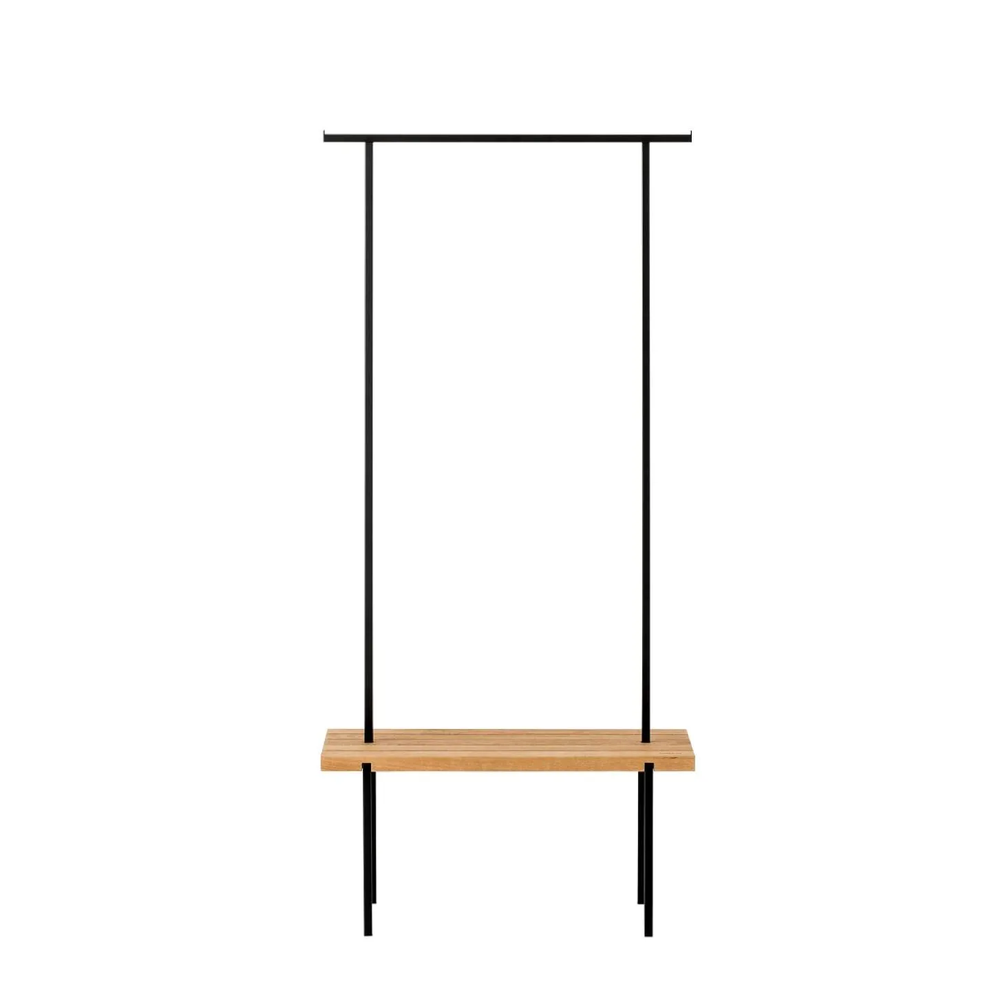 weld & co Garderobe Eiche 01 S 90 x 40 x 190 schwarz